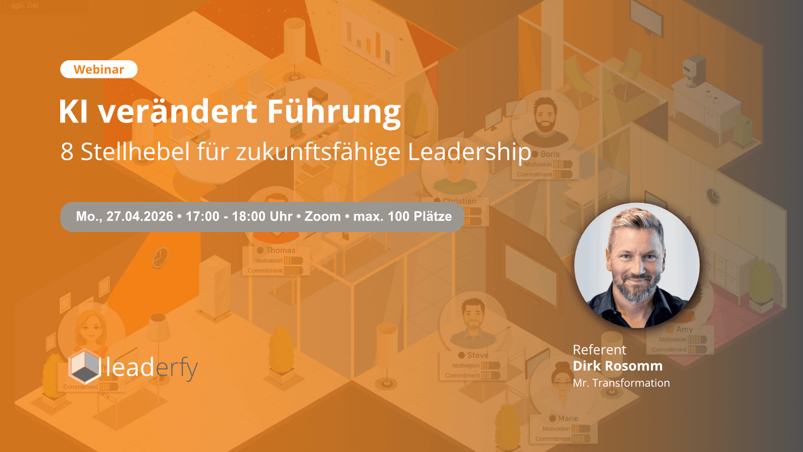 KI verändert Führung – Webinar Banner